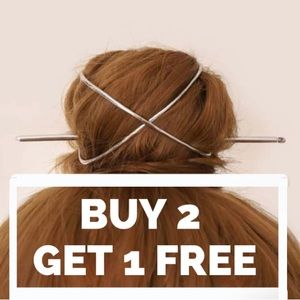Minimalist Silver Metal Bun Holder Hair Accessory